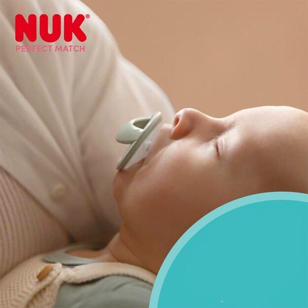 Dummy NUK Perfect Match 0-6m 2 pcs beige/red, 0-6 m 8