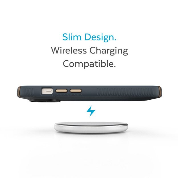 Presidio2 Grip – iPhone 15 Plus / 14 Plus dėklas su MICROBAN danga (anglis / šalta bronza / skalūnas) 27