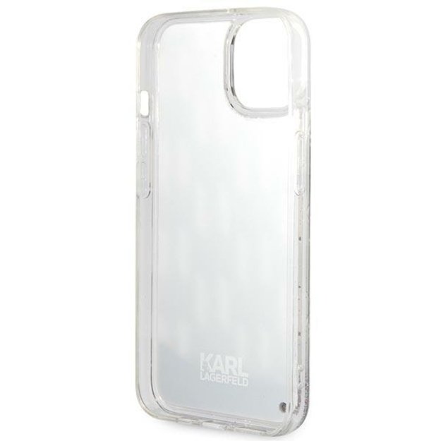 Karl Lagerfeld Monogram Liquid Glitter – dėklas, skirtas iPhone 14 Plus (juodas) 7