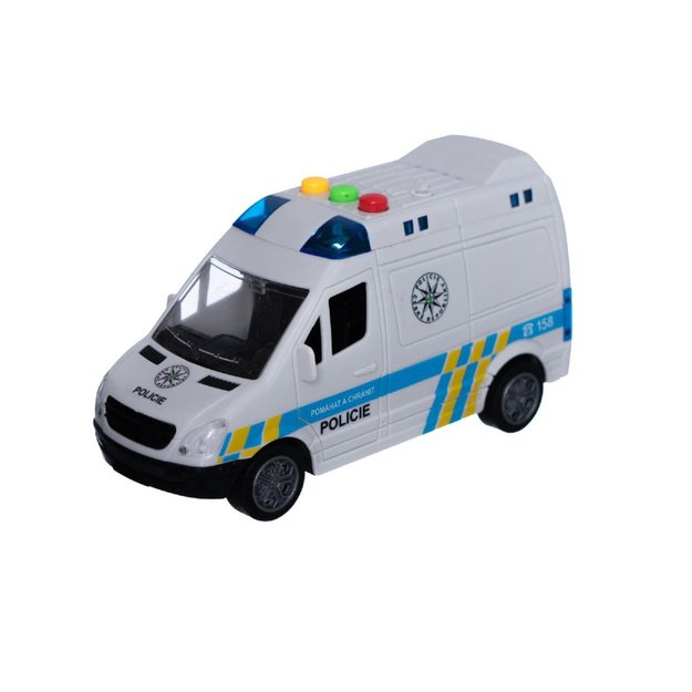 Plastic police car 15 cm
