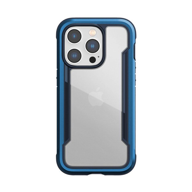 „X-Doria Raptic Shield“ – aliuminio dėklas, skirtas „iPhone 14 Pro“ (patikrintas kritimo metu 3 m) („Marine Blue“) 20