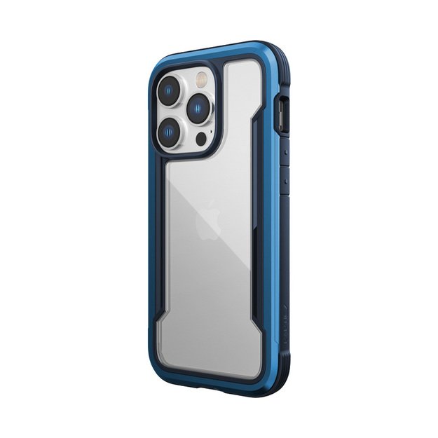 „X-Doria Raptic Shield“ – aliuminio dėklas, skirtas „iPhone 14 Pro“ (patikrintas kritimo metu 3 m) („Marine Blue“) 13