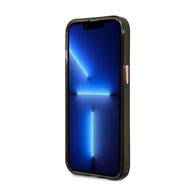 „Guess Gold Outline“ permatomas „MagSafe“ – dėklas, skirtas „iPhone 13 Pro Max“ (juodas) 13