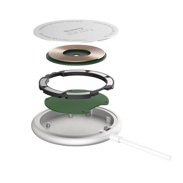 Crong MagSpot – aliuminio belaidis įkroviklis MagSafe (sidabro baltas) 15