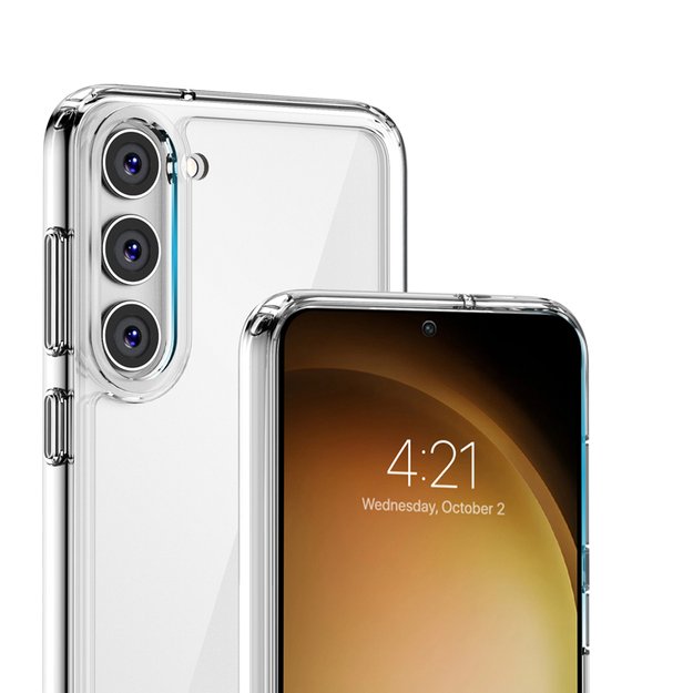 Crong Crystal Shield Cover – apsauginis dėklas, skirtas Samsung Galaxy S23 (skaidrus) 17