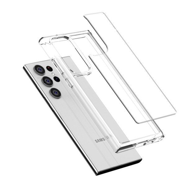 Crong Crystal Shield Cover – apsauginis dėklas, skirtas Samsung Galaxy S23 Ultra (skaidrus) 13