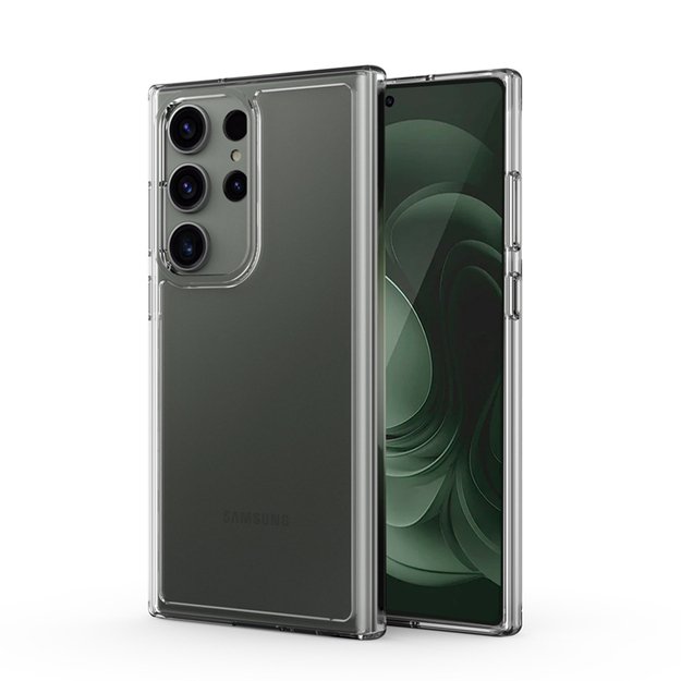 Crong Crystal Shield Cover – apsauginis dėklas, skirtas Samsung Galaxy S23 Ultra (skaidrus) 10