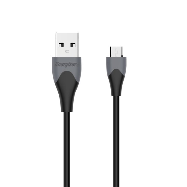 Energizer Classic – USB-A prie Micro USB jungiamasis laidas, 1,2 m (juodas)