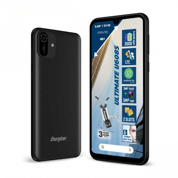 Energizer Ultimate U608S – išmanusis telefonas 2 GB RAM 32 GB 6.08 4G Dual Sim EU (juoda)