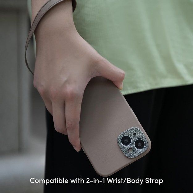 Moshi Napa MagSafe – odinis dėklas, skirtas iPhone 15 Pro (Woodsmoke Brown) 14