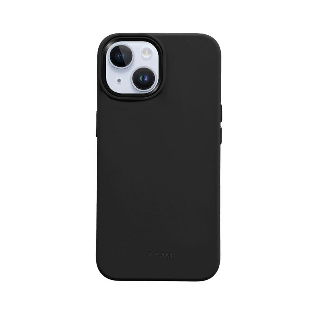 Crong Color Cover LUX Magnetic – dėklas, skirtas iPhone 15 Plus MagSafe (juodas)