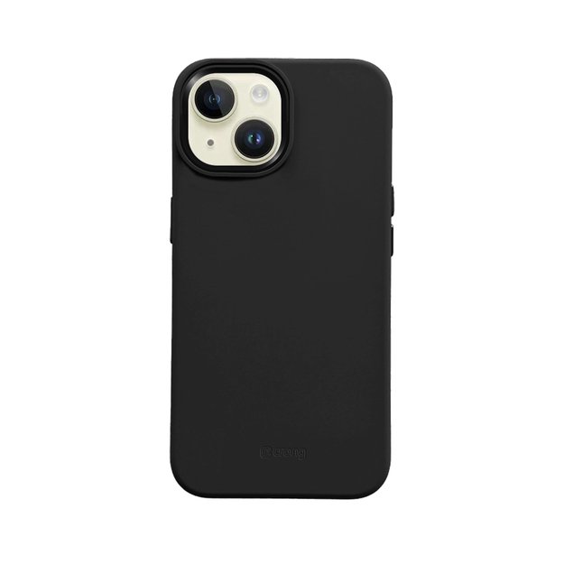 Crong Color Cover LUX Magnetic – dėklas, skirtas iPhone 15 Plus MagSafe (juodas)