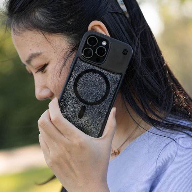 STM Relax Sand MagSafe – dėklas, skirtas iPhone 15 Pro (juoda / pilka) 16