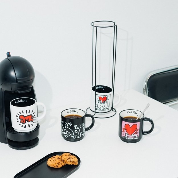 Keith Haring - Set of 4 ceramic mugs with stand 300 ml 4