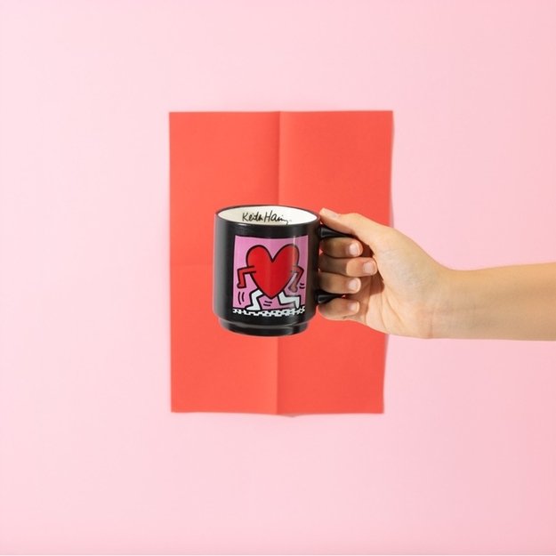 Keith Haring - Set of 4 ceramic mugs with stand 300 ml 7