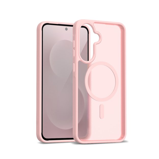 Crong Hybrid Matte Magnetic - MagSafe Case for Samsung Galaxy A56 (Pink) 1