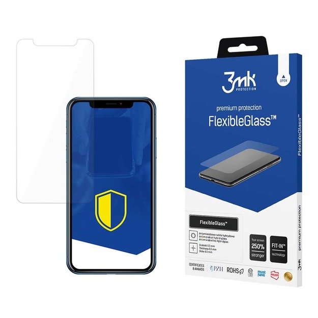 3mk FlexibleGlass – hibridinis stiklas, skirtas iPhone Xr 1