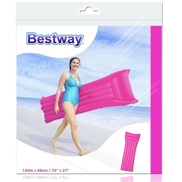 Bestway – pripučiamas paplūdimio čiužinys 183x69cm (rožinis)