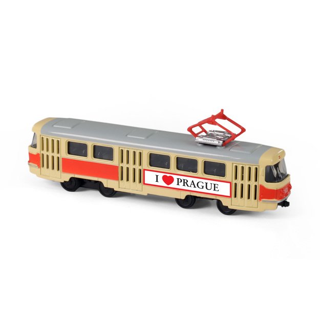 Metal tram 16 cm PRAGUE