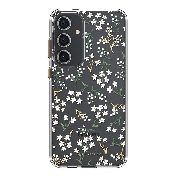 Skaidrus šautuvų popierius – Samsung Galaxy S24+ dėklas (Petite Fleurs) 1