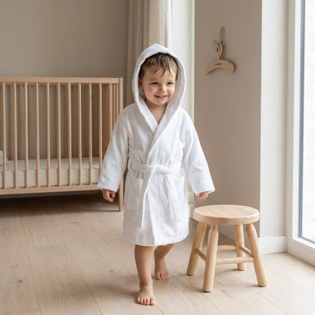 Baby terry bathrobe New Baby white, 104/110 7