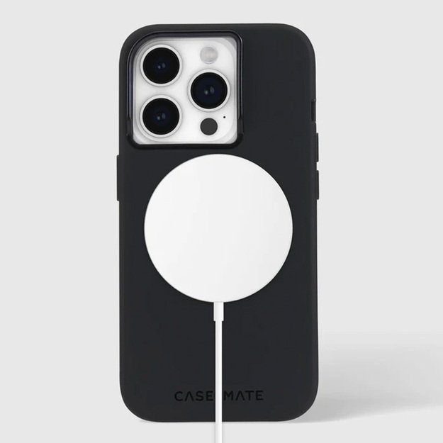 Case-Mate Silicone MagSafe – dėklas iPhone 15 Pro (juodas) 9