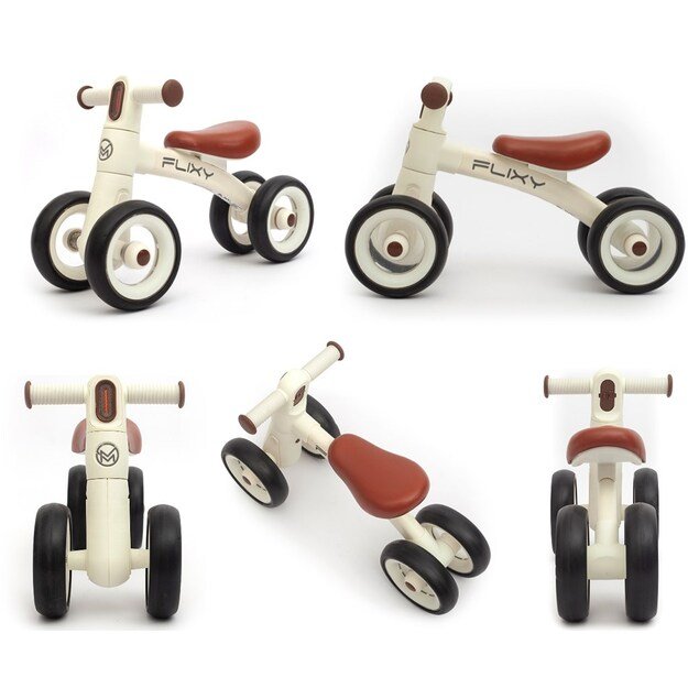 FLIXY Balance Bike with LED Light Milly Mally &ndash; cream