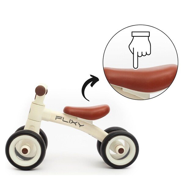 FLIXY Balance Bike with LED Light Milly Mally &ndash; cream