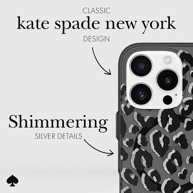 Kate Spade New York Protective MagSafe – dėklas, skirtas iPhone 16 Pro (City Leopard)