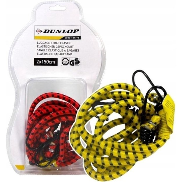 Dunlop – bagažo tvirtinimo juostos 2x150 cm (geltona) 2