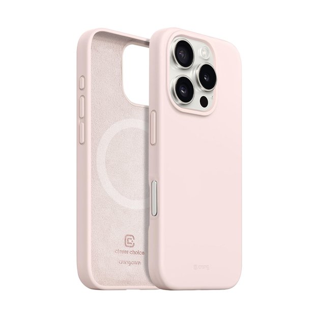 Crong Color Cover Magnetic – dėklas, skirtas iPhone 16 Pro Max MagSafe (smėlio rožinė)