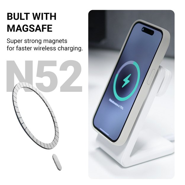 Crong Color Cover Magnetic – dėklas, skirtas iPhone 16 Pro Max MagSafe (smėlio rožinė)