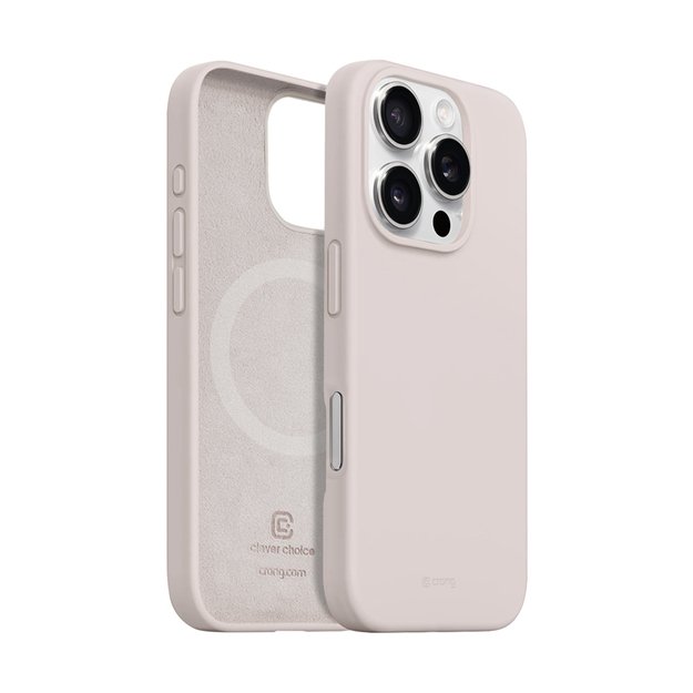Crong Color Cover Magnetic – dėklas, skirtas iPhone 16 Pro Max MagSafe (smėlio rožinė)