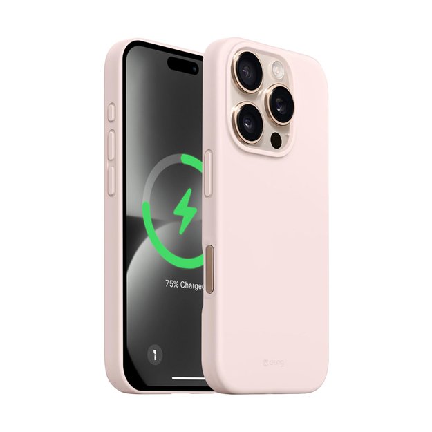Crong Color Cover Magnetic – dėklas, skirtas iPhone 16 Pro Max MagSafe (smėlio rožinė) 8