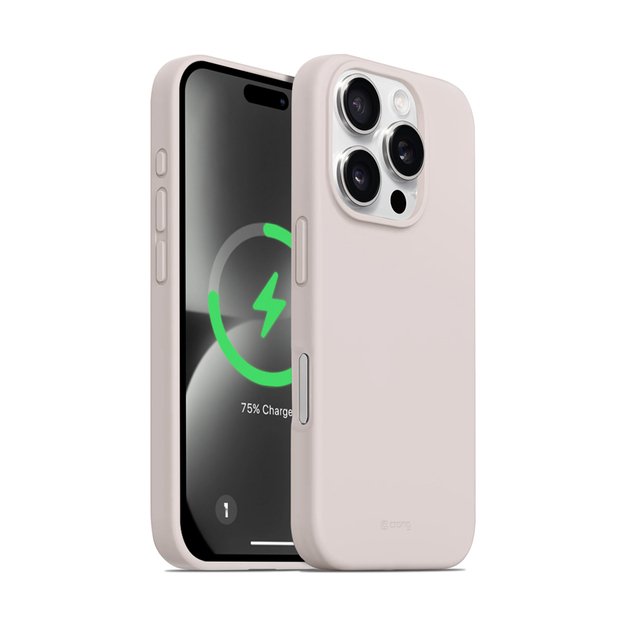 Crong Color Cover Magnetic – dėklas, skirtas iPhone 16 Pro Max MagSafe (smėlio rožinė)
