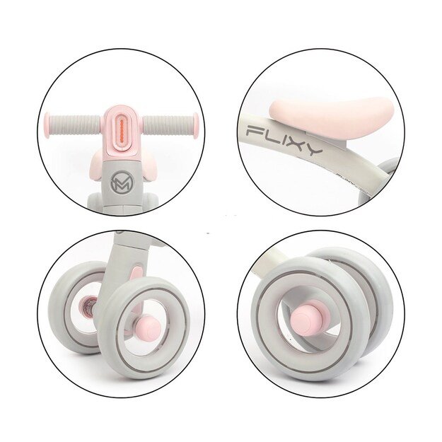 FLIXY Balance Bike with LED Light Milly Mally &ndash; pink