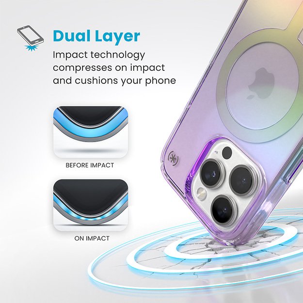 Speck Presidio2 Lux MagSafe – dėklas, skirtas iPhone 16 Pro (nuostabiai violetinė / skaidrus) 2