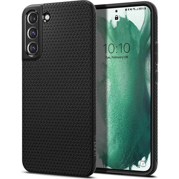 Spigen Liquid Air – dėklas, skirtas Samsung Galaxy S22 dėklui (juodas)