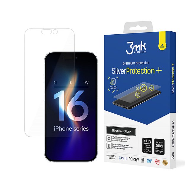 3mk SilverProtection+ – apsauginė plėvelė, skirta iPhone 16 Pro