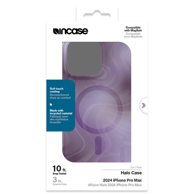 Incase Halo Case MagSafe – dėklas iPhone 16 Pro Max (Oil Slick Lilac)