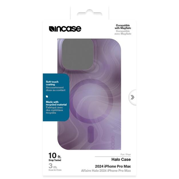 Incase Halo Case MagSafe – dėklas iPhone 16 Pro Max (Oil Slick Lilac)