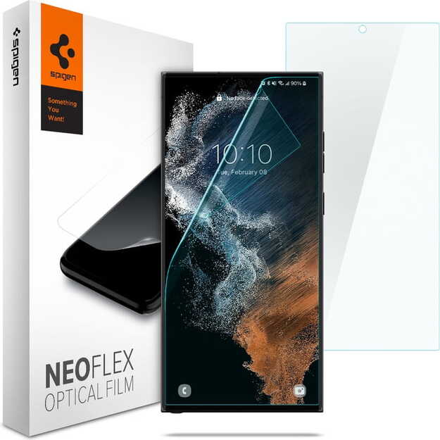 Spigen Neo Flex – Samsung S22 Ultra apsauginė plėvelė (skaidri)