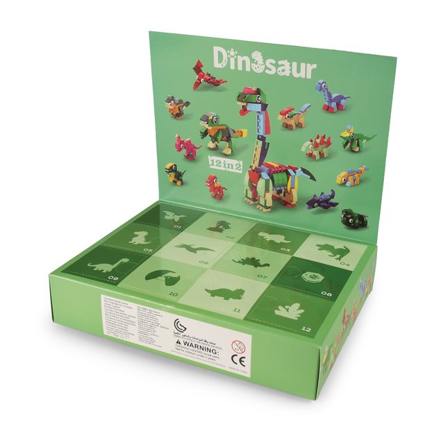 Building set 12 dinosaur figures