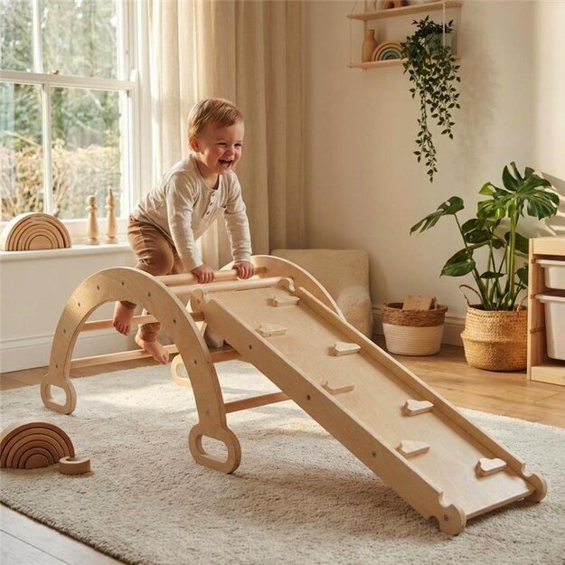 Wooden Montessori / Pikler Climbing Set Baby Mix