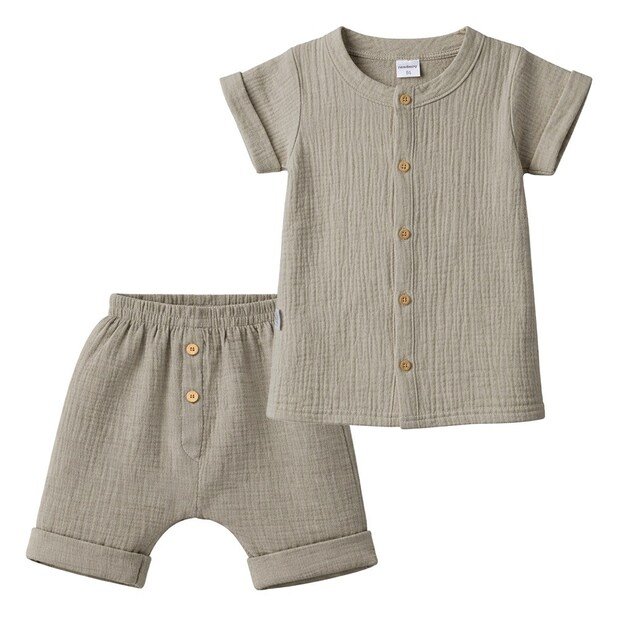 Baby Muslin Shirt with Shorts New Baby linen, 86 (12-18m)