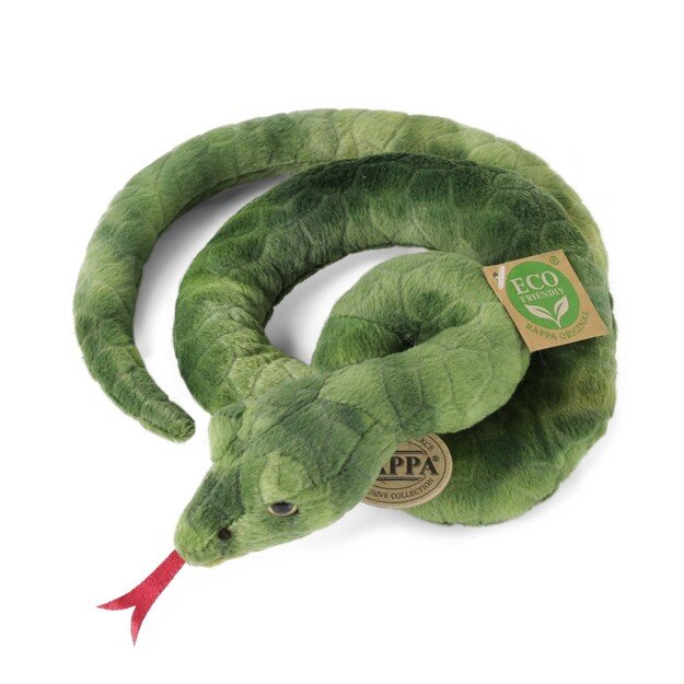 Plush green snake 90 cm ECO-FRIENDLY