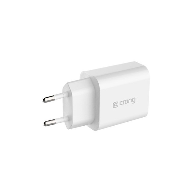 Crong USB-C kelioninis įkroviklis – sieninis įkroviklis USB-C maitinimo tiekimas 20 W (baltas)