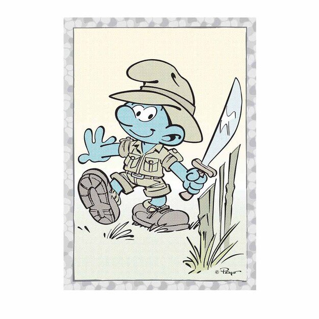Coloring page A5 Paint with water Smurfs 3 Jungle