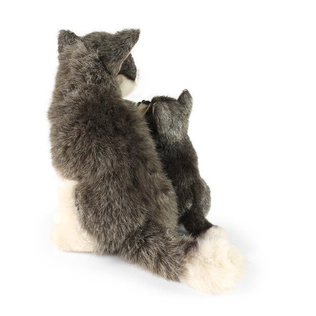 Plush wolf with cub 27 cm ECO-FRIENDLY