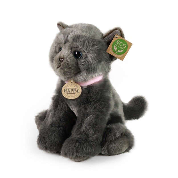 Plush cat gray 25 cm ECO-FRIENDLY
